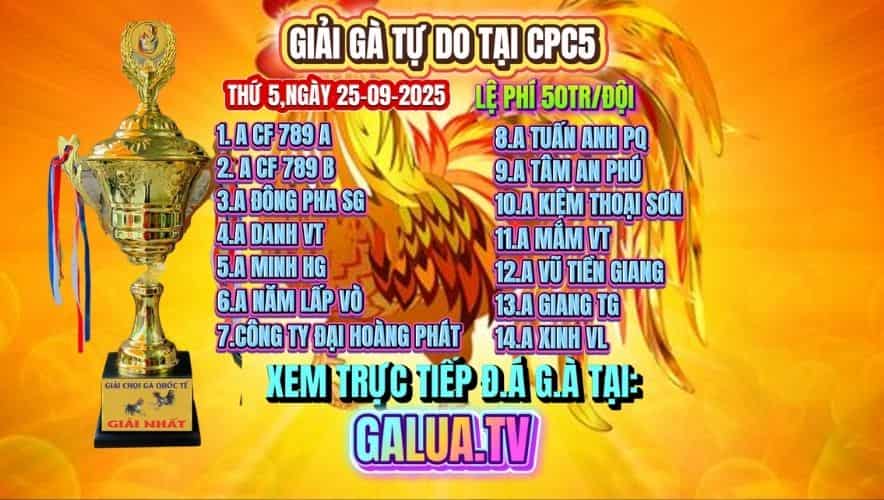 danh sách đội tham gia tại cpc5 ngày 25/09/2025